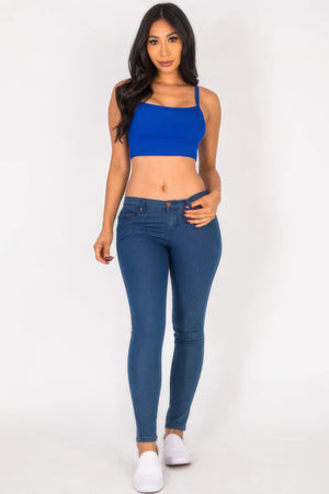 - Ribbed Knit Cami Crop Top - womens crop top at TFC&H Co.