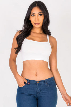 - Ribbed Knit Cami Crop Top - womens crop top at TFC&H Co.