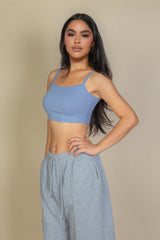 Cloud - Ribbed Knit Cami Crop Top - womens crop top at TFC&H Co.