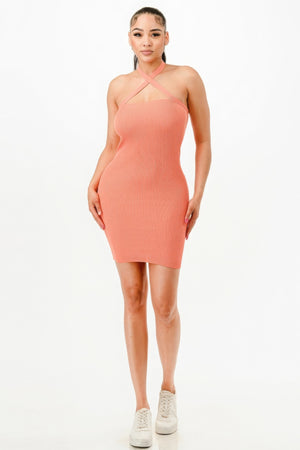 - Halter Neck Bodycon Dress - womens dress at TFC&H Co.