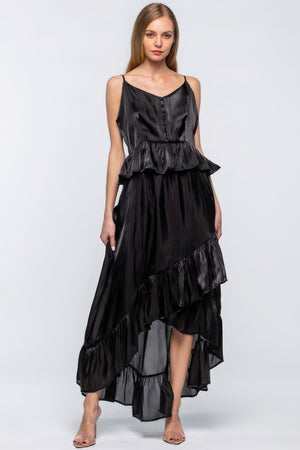 - Shimmering Dress With Ruffles - womens dress at TFC&H Co.