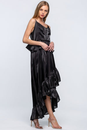 - Shimmering Dress With Ruffles - womens dress at TFC&H Co.