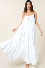 White - Maxi Sun Dress With Pockets - womens dress at TFC&H Co.