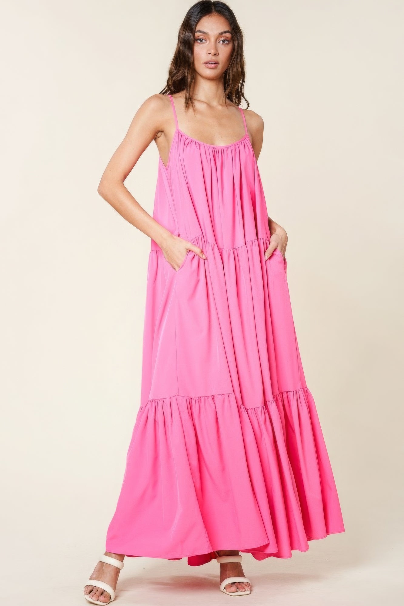 - Maxi Sun Dress With Pockets - womens dress at TFC&H Co.