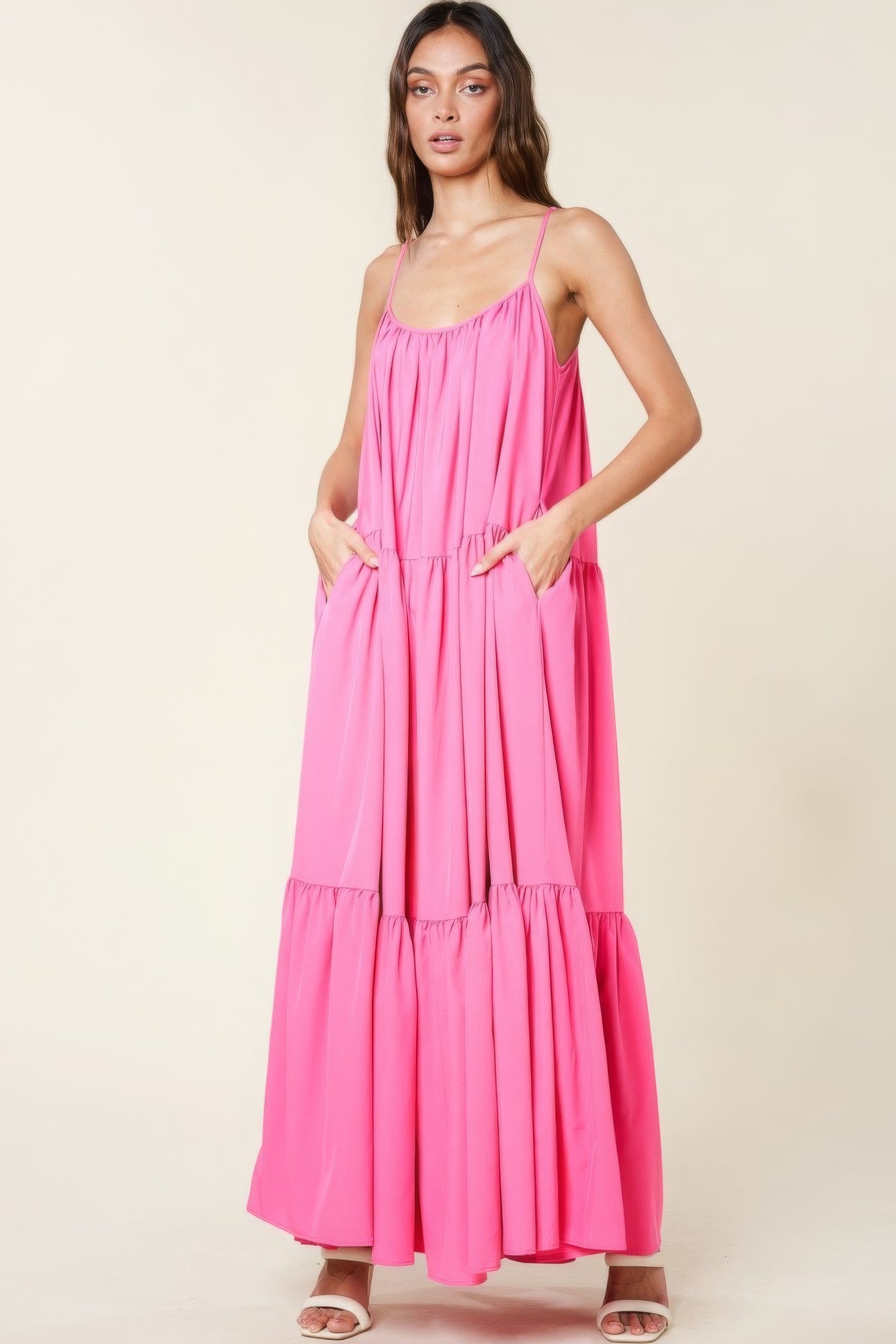 - Maxi Sun Dress With Pockets - womens dress at TFC&H Co.