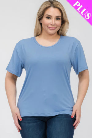 - Plus Size Basic Short Sleeve T-shirt - womens t-shirt at TFC&H Co.