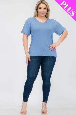 - Plus Size Basic Short Sleeve T-shirt - womens t-shirt at TFC&H Co.