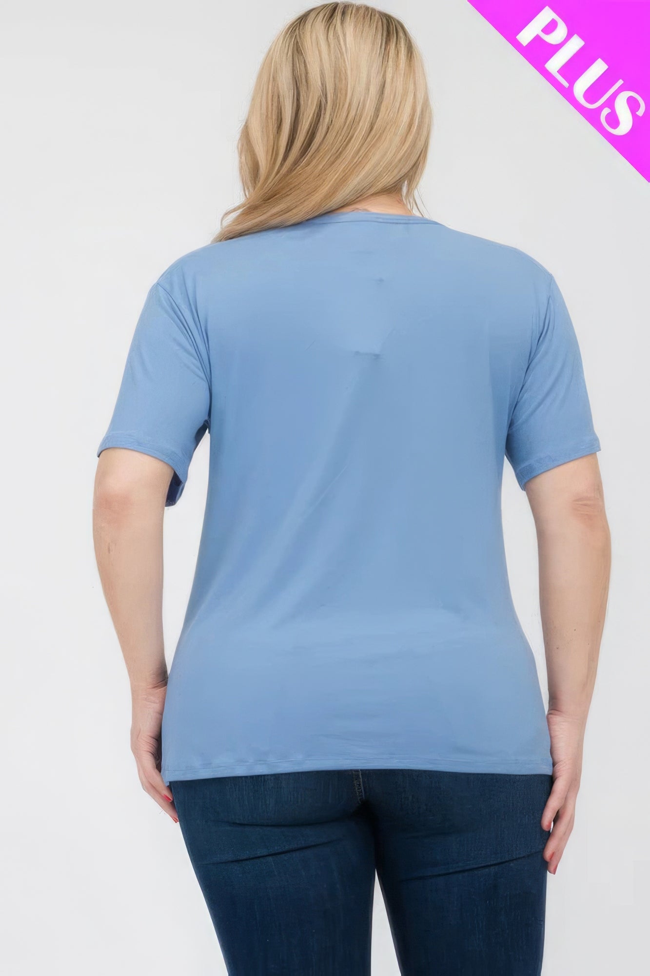 - Plus Size Basic Short Sleeve T-shirt - womens t-shirt at TFC&H Co.