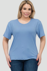 Cloud - Plus Size Basic Short Sleeve T-shirt - womens t-shirt at TFC&H Co.