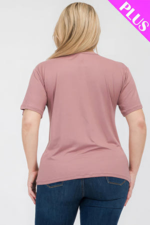 - Plus Size Basic Short Sleeve T-shirt - womens t-shirt at TFC&H Co.