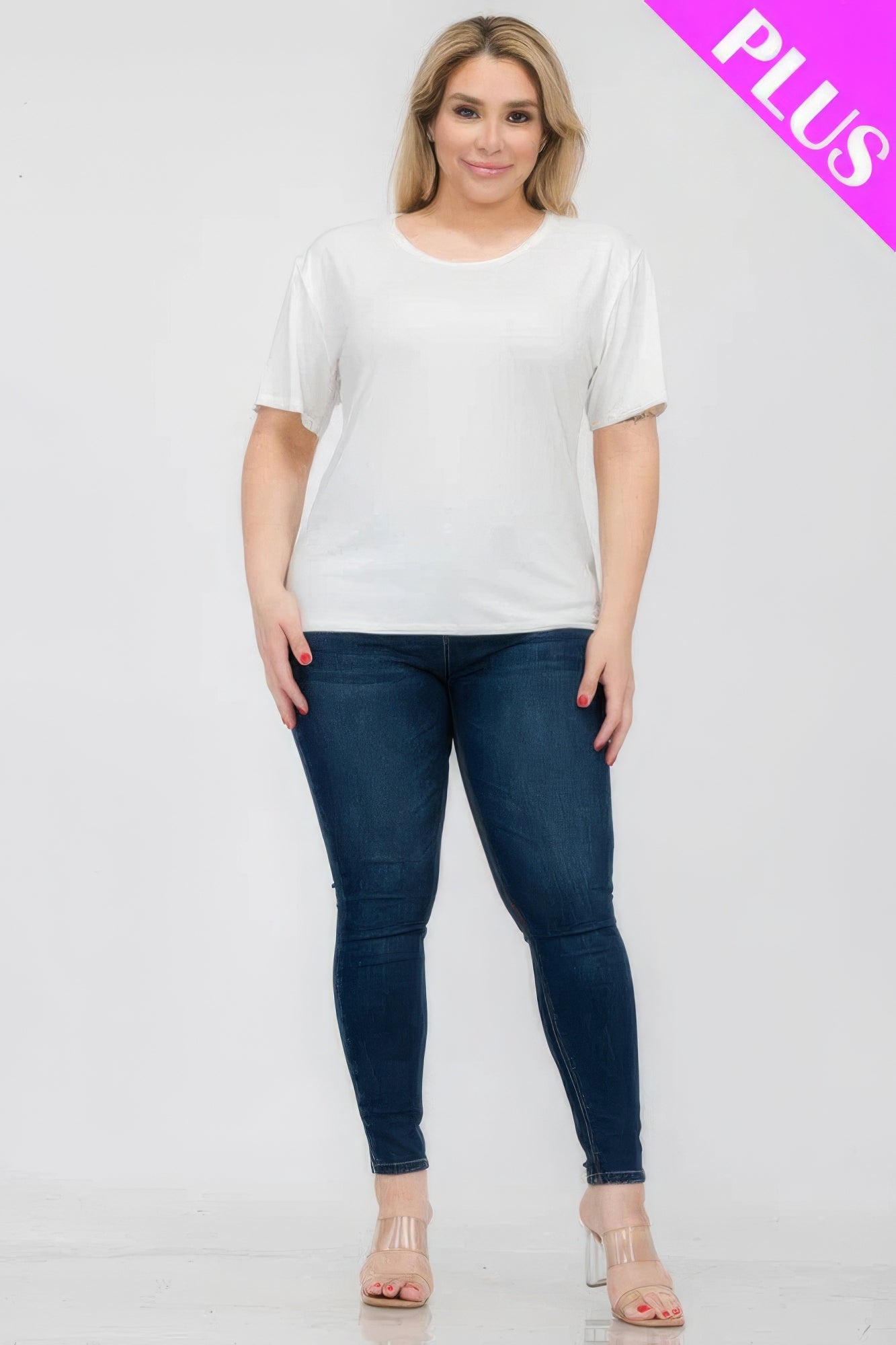 - Plus Size Basic Short Sleeve T-shirt - womens t-shirt at TFC&H Co.