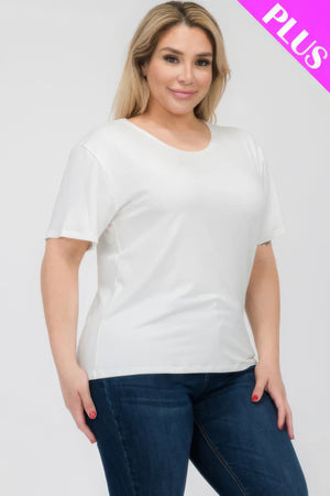 - Plus Size Basic Short Sleeve T-shirt - womens t-shirt at TFC&H Co.