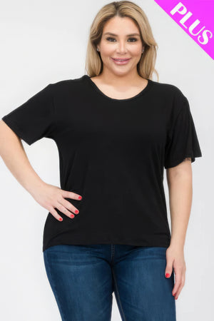 - Plus Size Basic Short Sleeve T-shirt - womens t-shirt at TFC&H Co.