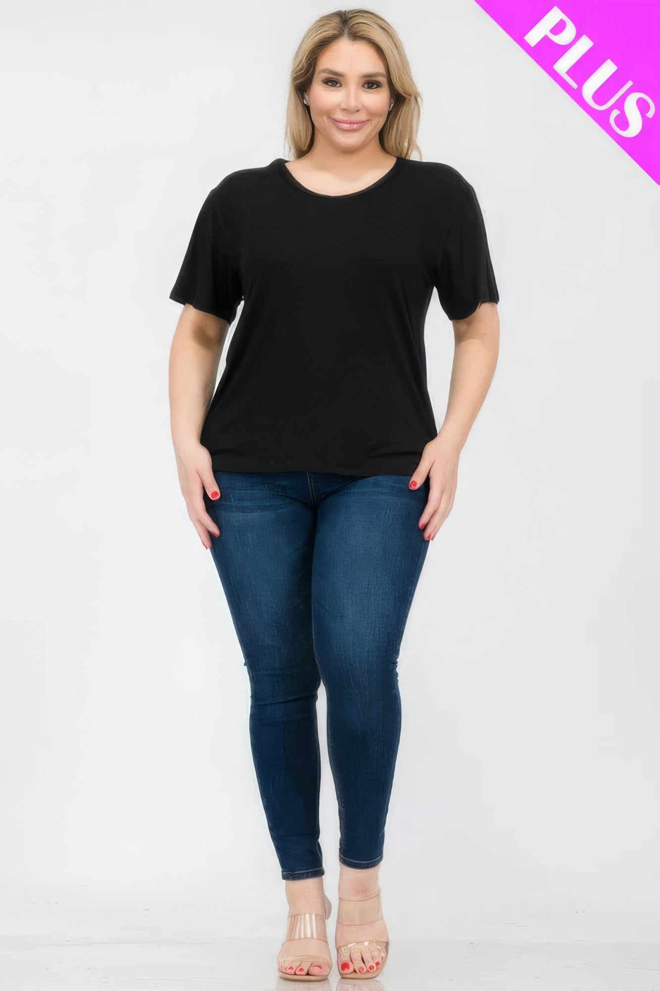 - Plus Size Basic Short Sleeve T-shirt - womens t-shirt at TFC&H Co.