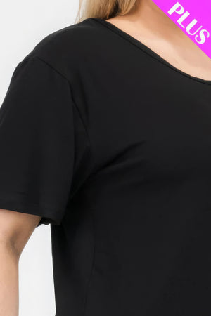 - Plus Size Basic Short Sleeve T-shirt - womens t-shirt at TFC&H Co.