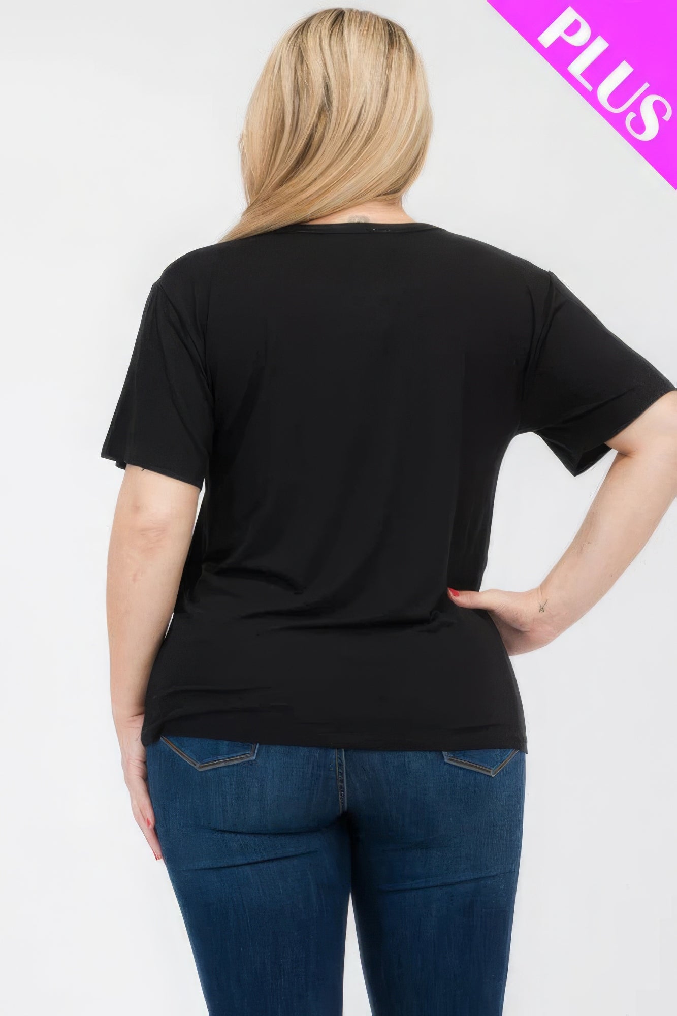 - Plus Size Basic Short Sleeve T-shirt - womens t-shirt at TFC&H Co.