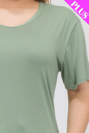 - Plus Size Basic Short Sleeve T-shirt - womens t-shirt at TFC&H Co.