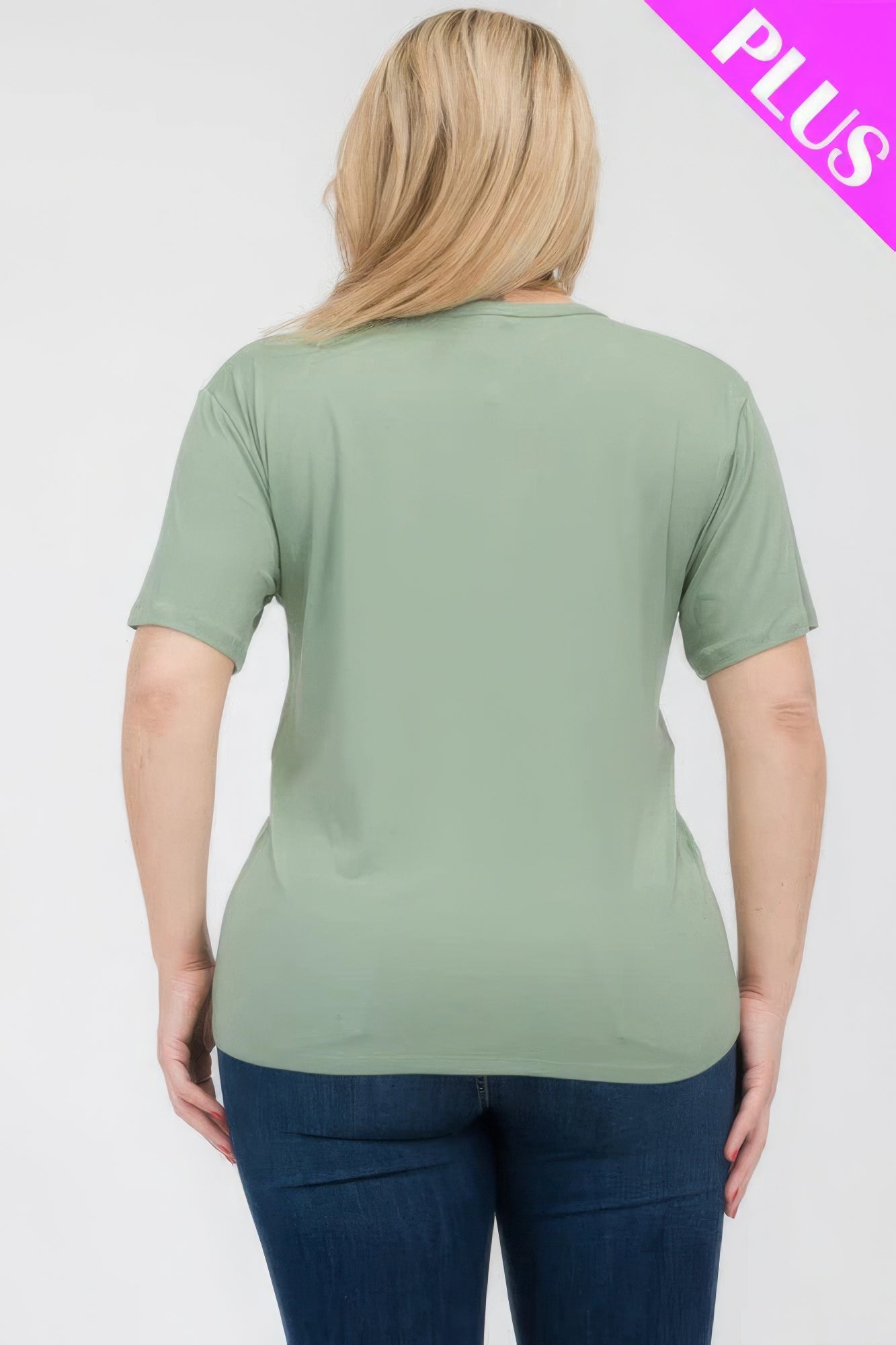 - Plus Size Basic Short Sleeve T-shirt - womens t-shirt at TFC&H Co.