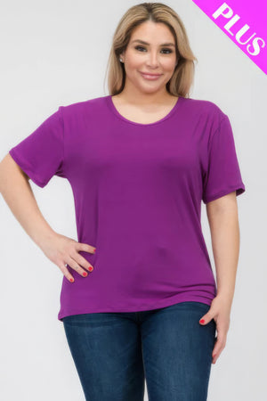 - Plus Size Basic Short Sleeve T-shirt - womens t-shirt at TFC&H Co.