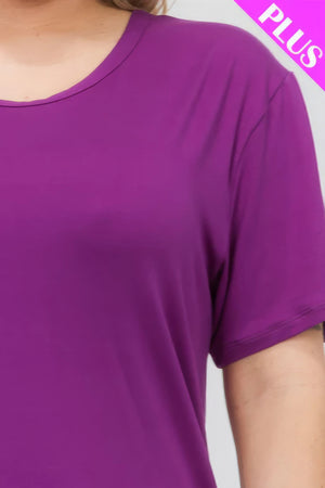 - Plus Size Basic Short Sleeve T-shirt - womens t-shirt at TFC&H Co.