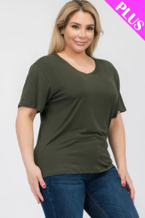 - Plus Size Basic Short Sleeve T-shirt - womens t-shirt at TFC&H Co.