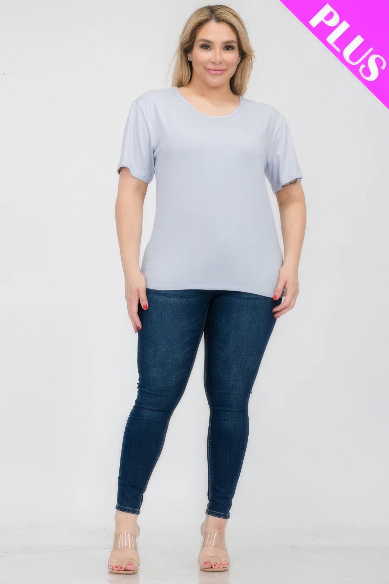 - Plus Size Basic Short Sleeve T-shirt - womens t-shirt at TFC&H Co.