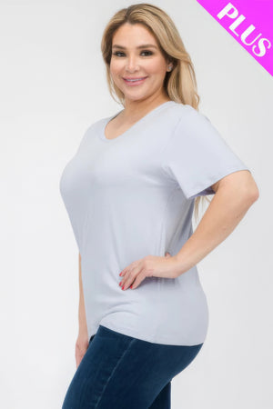 - Plus Size Basic Short Sleeve T-shirt - womens t-shirt at TFC&H Co.