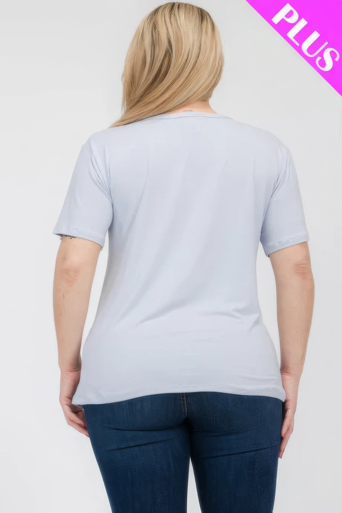 - Plus Size Basic Short Sleeve T-shirt - womens t-shirt at TFC&H Co.