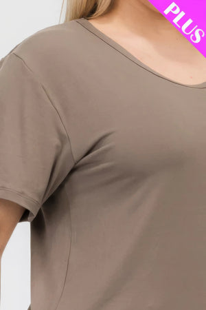 - Plus Size Basic Short Sleeve T-shirt - womens t-shirt at TFC&H Co.