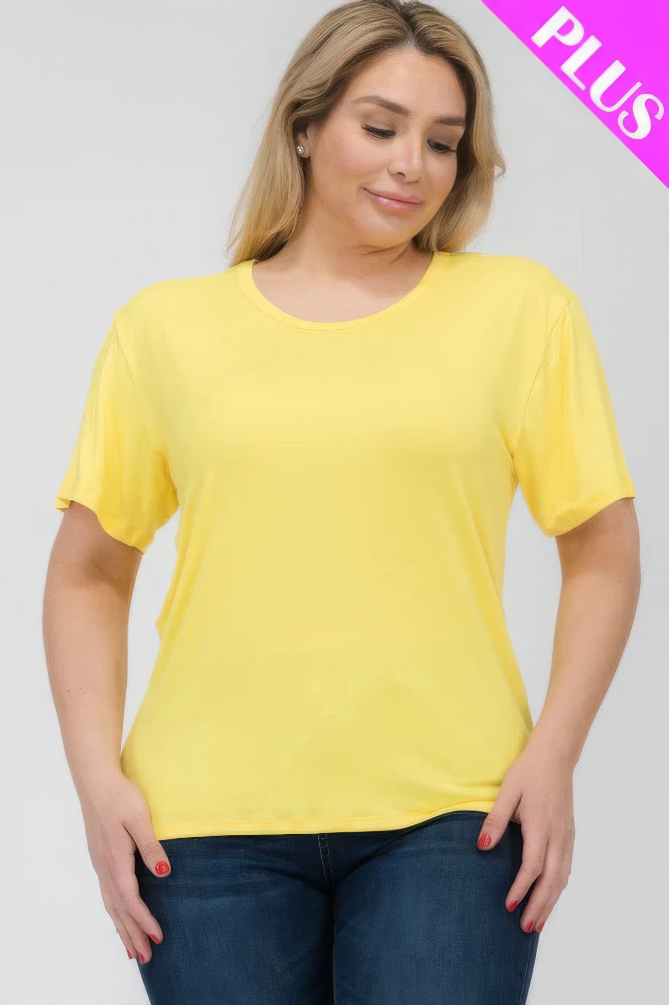 - Plus Size Basic Short Sleeve T-shirt - womens t-shirt at TFC&H Co.