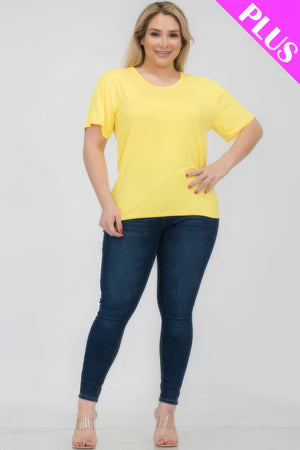 - Plus Size Basic Short Sleeve T-shirt - womens t-shirt at TFC&H Co.