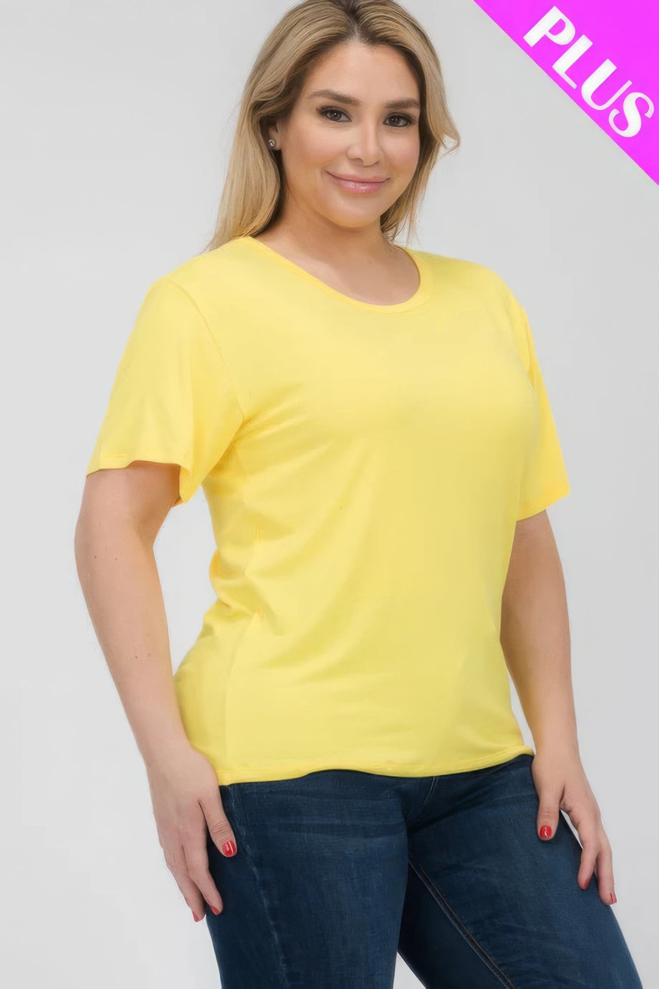 - Plus Size Basic Short Sleeve T-shirt - womens t-shirt at TFC&H Co.