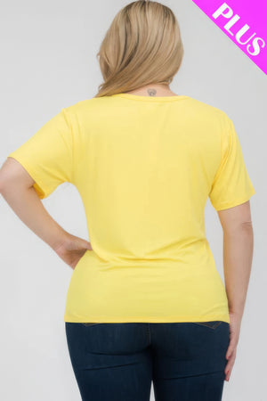 - Plus Size Basic Short Sleeve T-shirt - womens t-shirt at TFC&H Co.