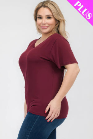 - Plus Size Basic Short Sleeve T-shirt - womens t-shirt at TFC&H Co.