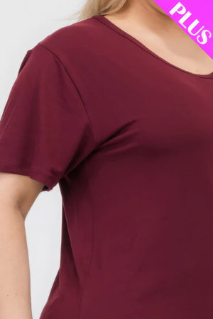 - Plus Size Basic Short Sleeve T-shirt - womens t-shirt at TFC&H Co.