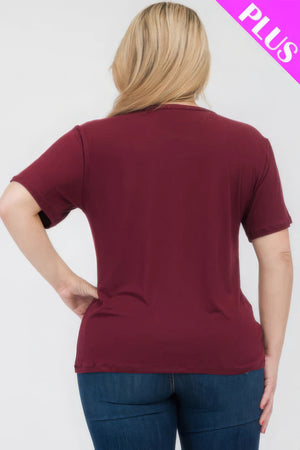 - Plus Size Basic Short Sleeve T-shirt - womens t-shirt at TFC&H Co.