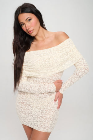 - Off Shoulder Lace Dress - womens dress at TFC&H Co.