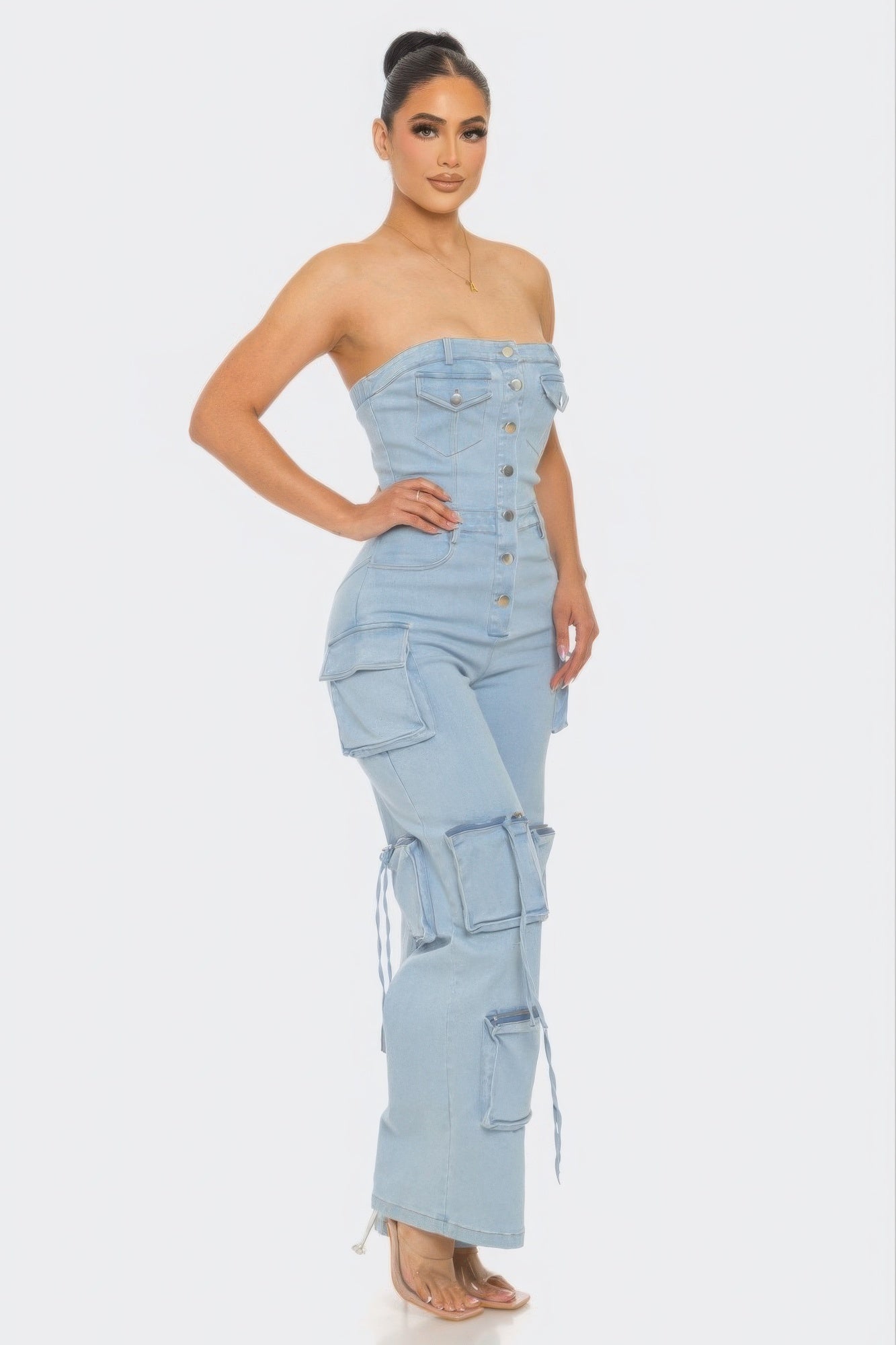 - Stretch Denim Jumpsuit for Women - womens jumpsuit at TFC&H Co.