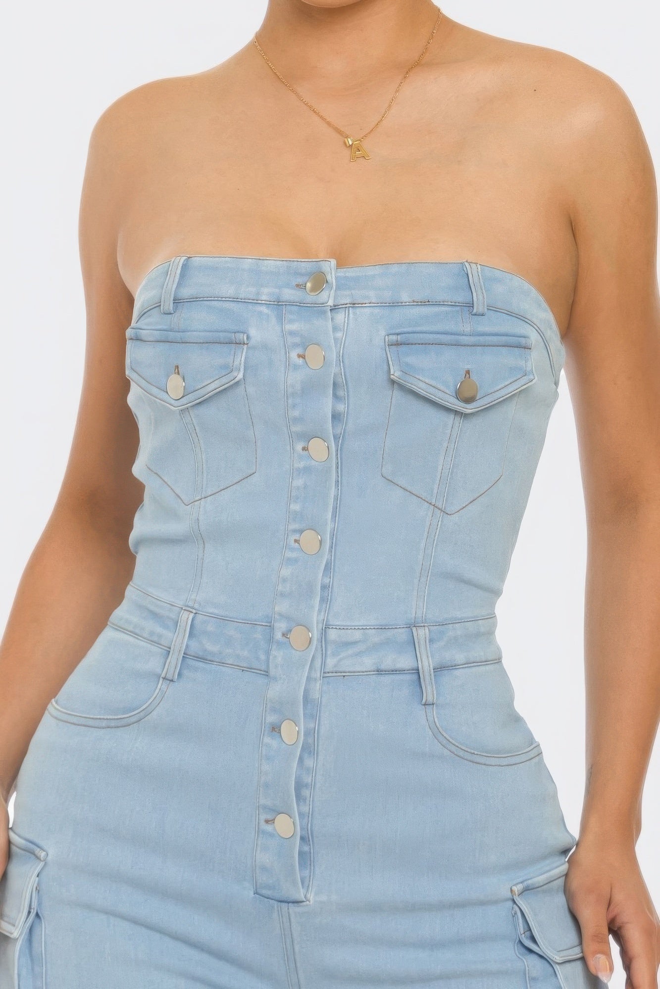 - Stretch Denim Jumpsuit for Women - womens jumpsuit at TFC&H Co.