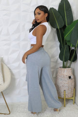 Heather Grey - High-waisted Stretch Pants - womens pants at TFC&H Co.