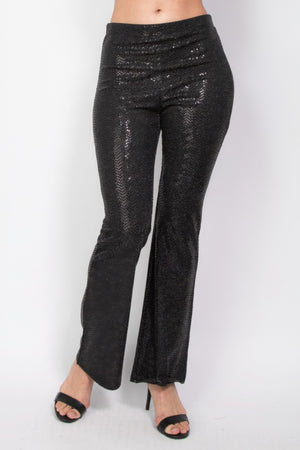 - Sequined Fit & Flare Midrise Pants - womens pants at TFC&H Co.