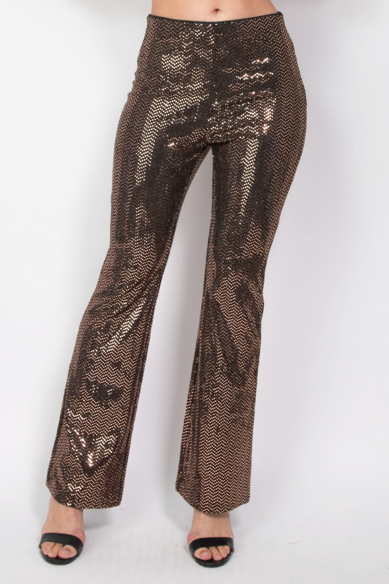 - Sequined Fit & Flare Midrise Pants - womens pants at TFC&H Co.