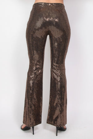 - Sequined Fit & Flare Midrise Pants - womens pants at TFC&H Co.