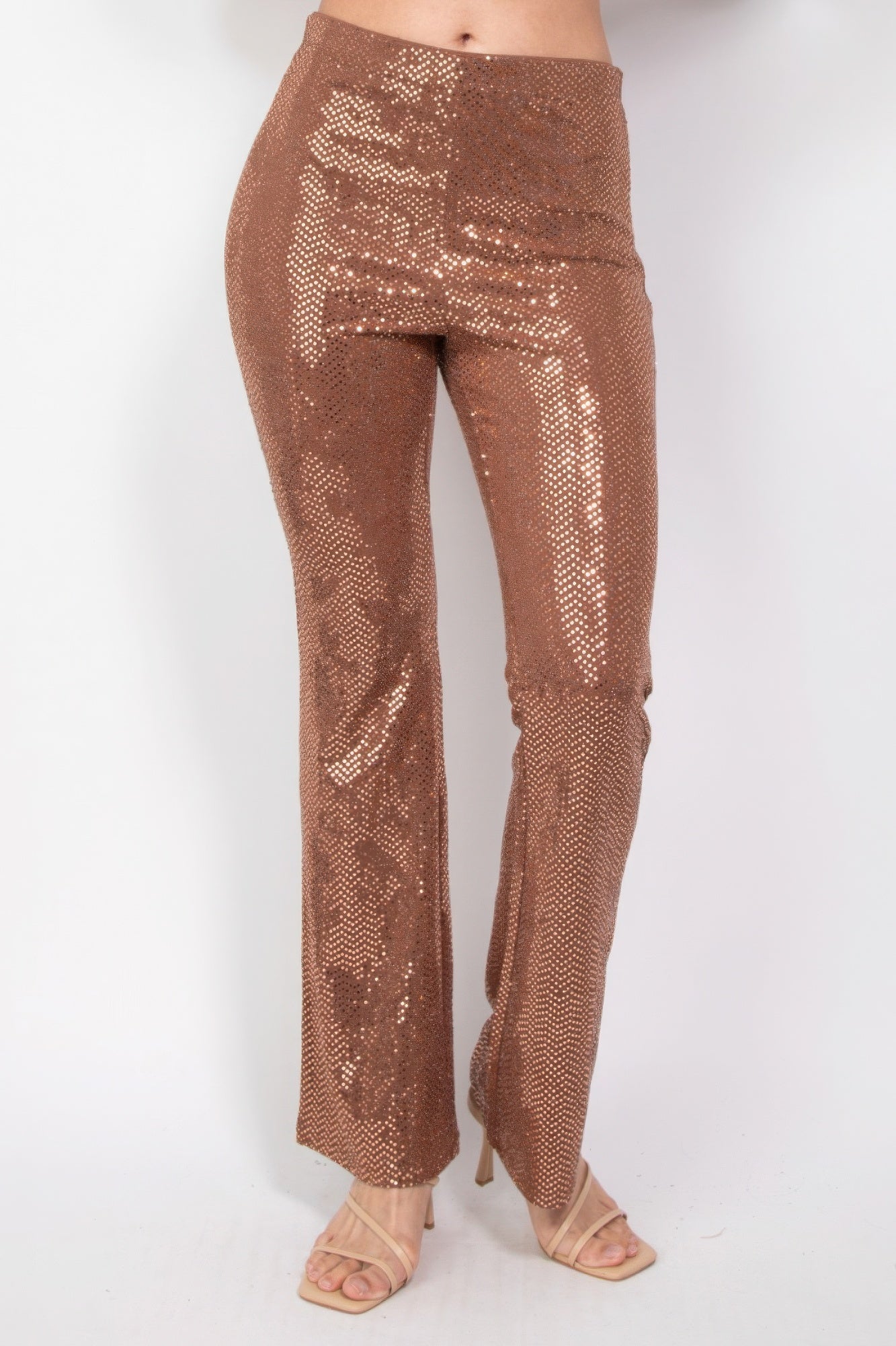 - Sequined Fit & Flare Midrise Pants - womens pants at TFC&H Co.