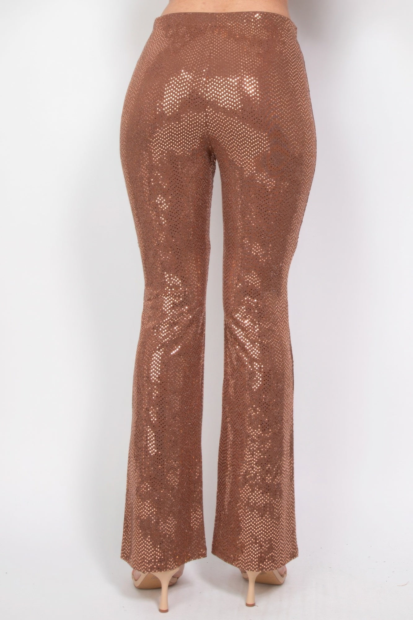 - Sequined Fit & Flare Midrise Pants - womens pants at TFC&H Co.