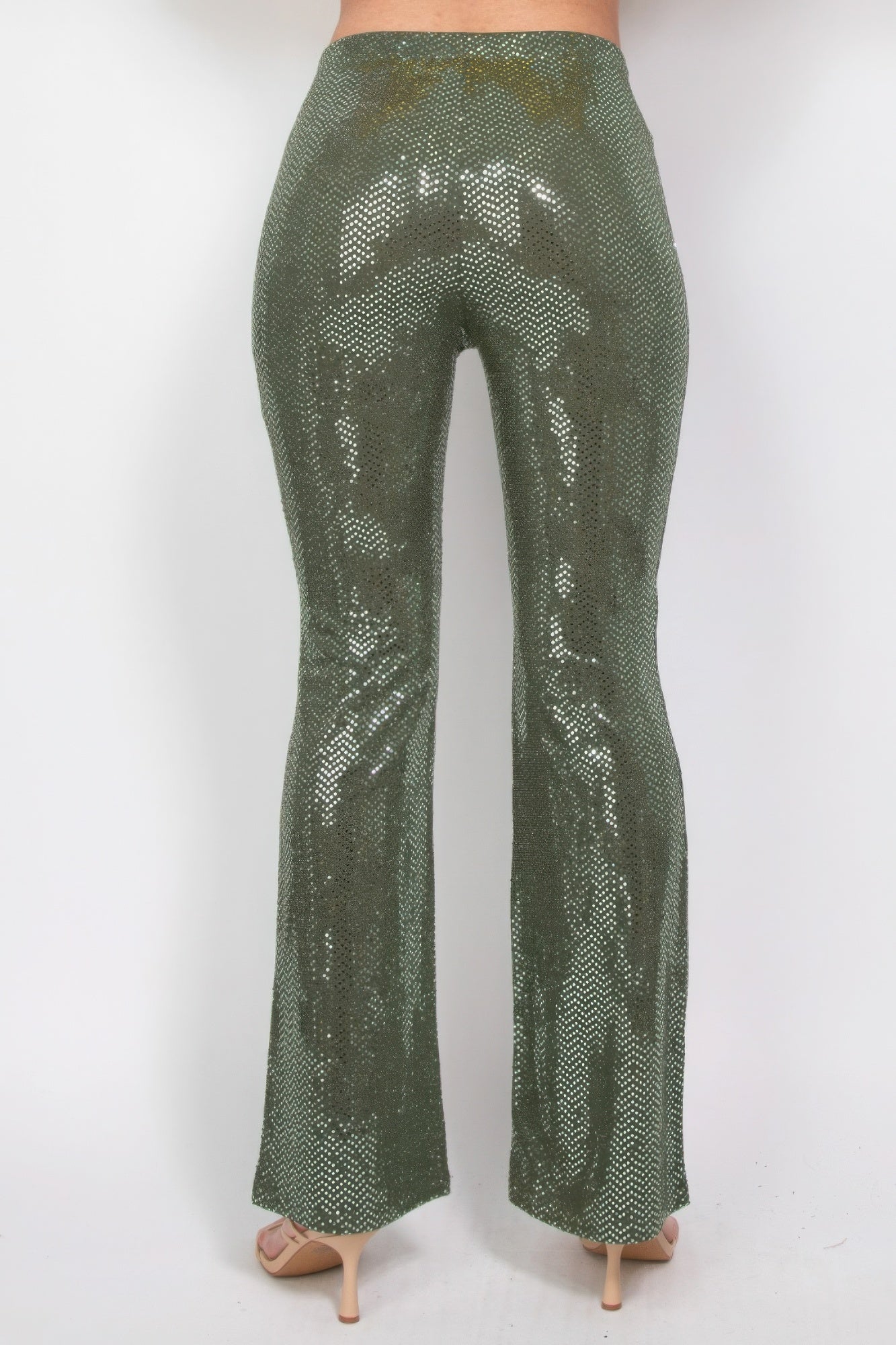 - Sequined Fit & Flare Midrise Pants - womens pants at TFC&H Co.