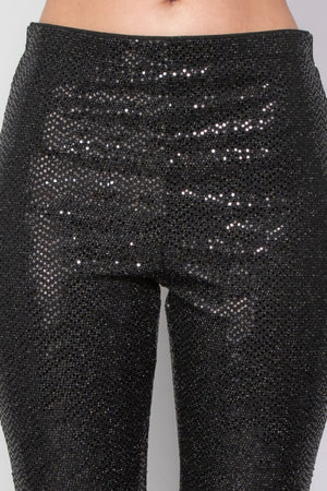 - Sequined Fit & Flare Midrise Pants - womens pants at TFC&H Co.