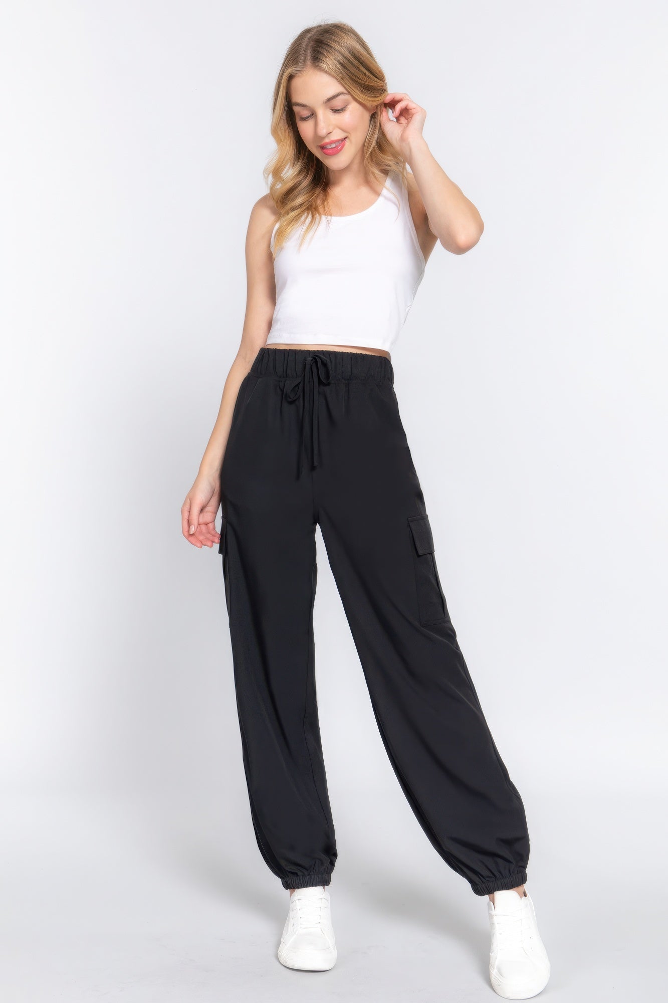 - Light Weight Stretch Woven Cargo Jogger Pants - womens joggers at TFC&H Co.