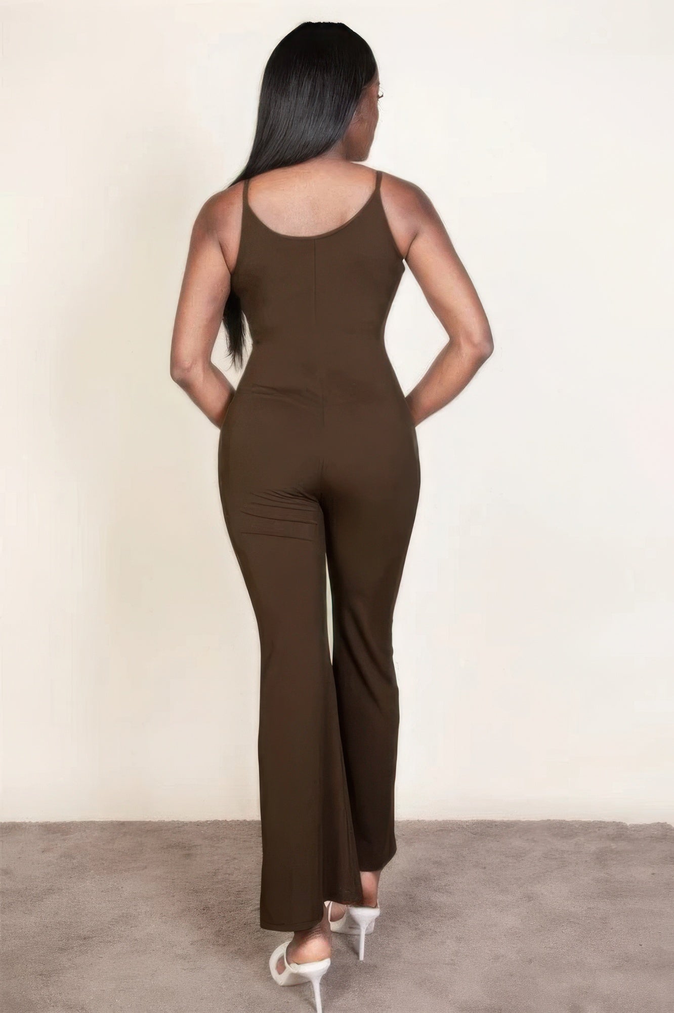 - Ribbed sleeveless wide leg jumpsuit - womens jumpsuit at TFC&H Co.