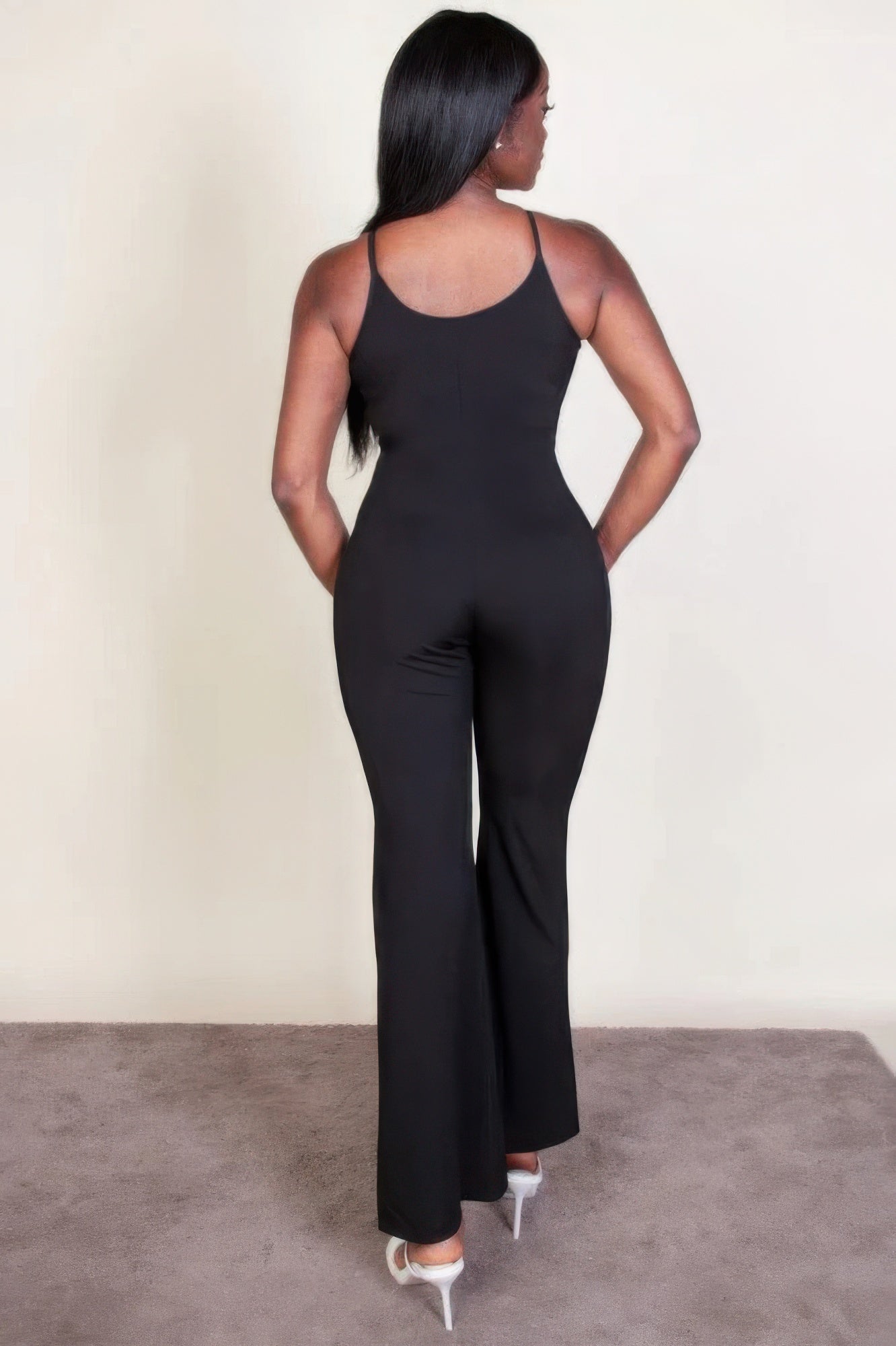 - Ribbed sleeveless wide leg jumpsuit - womens jumpsuit at TFC&H Co.